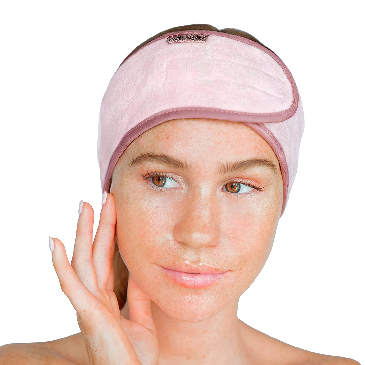 Kitsch Spa Headband for Women, Makeup Headband, Multi-Functional Head Band, Skincare Headband, Face Washing Headband for Women, Microfiber Headband (Palm Leaves) Apparel & Accessories > Clothing Accessories > Bandanas & Headties Kitsch Blush  