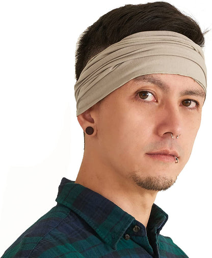CCHARM Headband Bandana Japanese Style - Mens Head Wrap Womens Hair Band by Casualbox Apparel & Accessories > Clothing Accessories > Bandanas & Headties CCHARM Sand - Beige Medium 