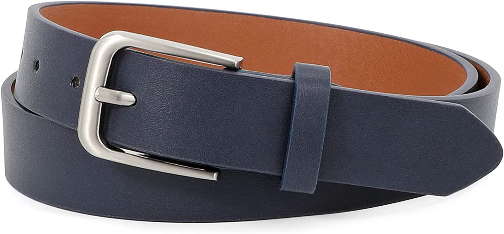 Women Casual Leather Belt for Jeans Pants, Fashion Ladies Girls Waist Dress Belt Apparel & Accessories > Clothing Accessories > Belts WHIPPY 2-cyan L: Fit Waist Size 38-42 Inches 