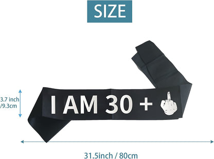 Joyiou “I AM 30+1” Sash, 31St Birthday Sash with Silver Foil, Soft Black Satin Sash for Women and Men, 31St Birthday Party Supplies Decorations Favors, 31 Years Old Birthday Funny Gifts Apparel & Accessories > Clothing Accessories > Sashes Joyiou   