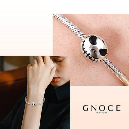 Gnoce"Jack Skull 925 Sterling Silver Skull Beads Charms for Bracelets Necklace Birthday Halloween Jewelry for Women Gift Apparel & Accessories > Jewelry > Bracelets GNOCE   