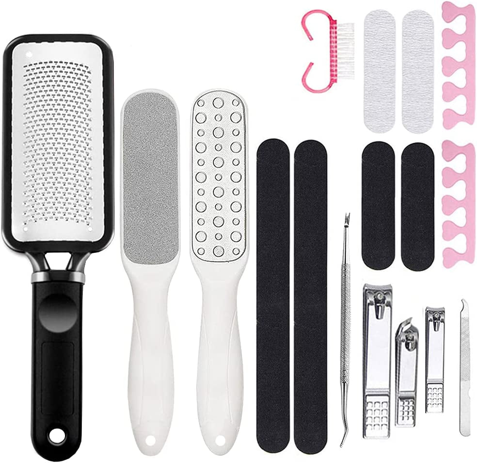 Colossal Pedicure Rasp Foot File Stainless Steel Pedicure Tools Set Callus Remover Kit, Dreamster Large Foot Scrubber Foot Care Kit for Women Men Salon Home Health & Beauty > Personal Care > Foot Care DreamSter   