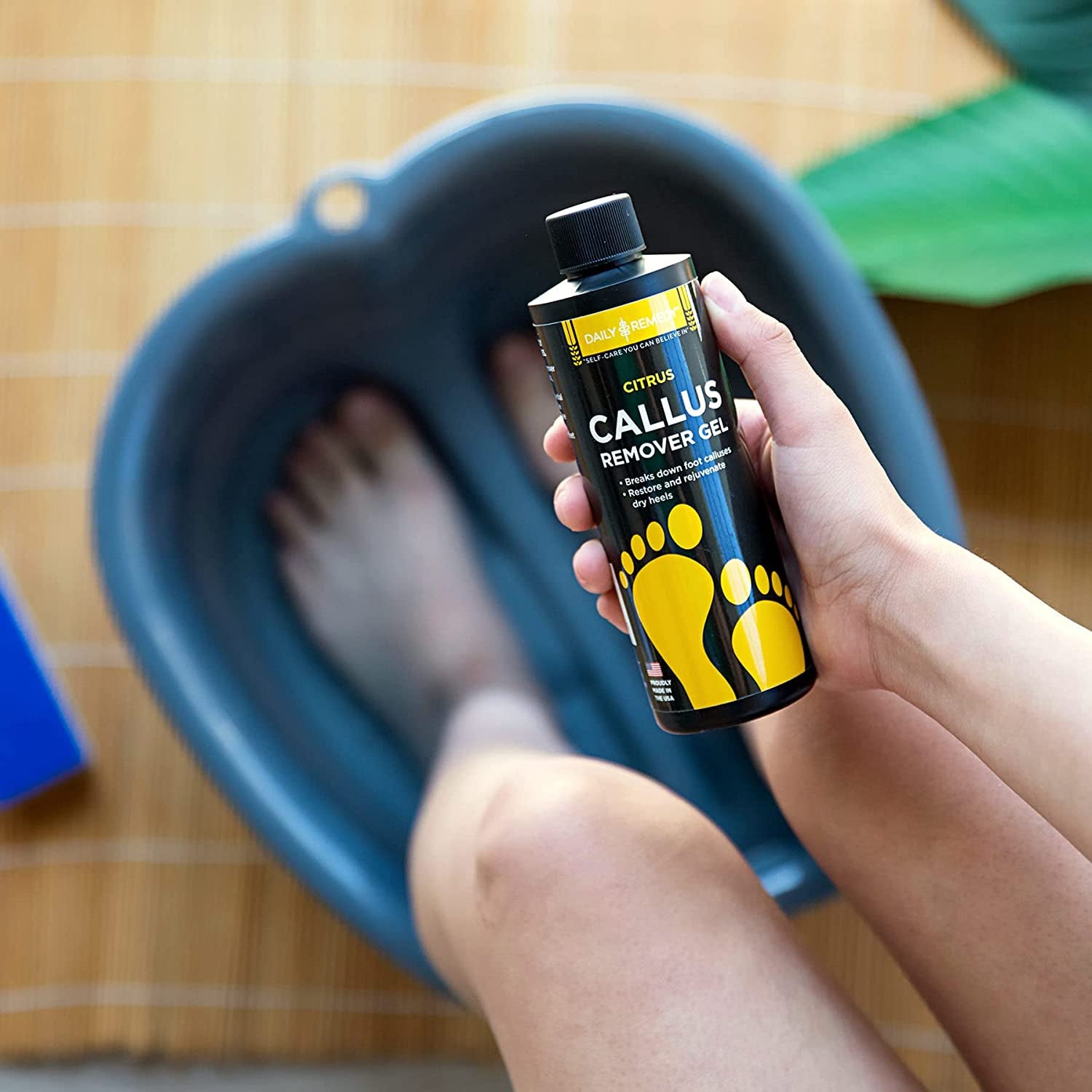 Daily Remedy Citrus Detox Callus Remover Gel & Pumice Stone for Feet - Extra Strength Professional Scrubber, Remove Tough Calluses, Dead Skin, Dry Cracked Heels - Home Pedicure Products for Feet Health & Beauty > Personal Care > Foot Care DAILY REMEDY   