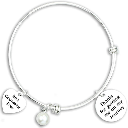 Kivosliviz Counselor Gifts Thank You Gifts for Counselors Best Counselor Ever School Counselor Jewelry Apparel & Accessories > Jewelry > Bracelets Anrrion thanks bracelet  