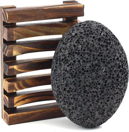Evolatree Pumice Stone for Feet - Lava Foot Scrub, Cleaning & Exfoliating Dead Skin, Corn & Callus Remover for Hands Heels - Shower Bath Foot Scrubber & Scraper Pedicure Care W/ Bonus Wooden Soap Tray Health & Beauty > Personal Care > Foot Care Evolatree   