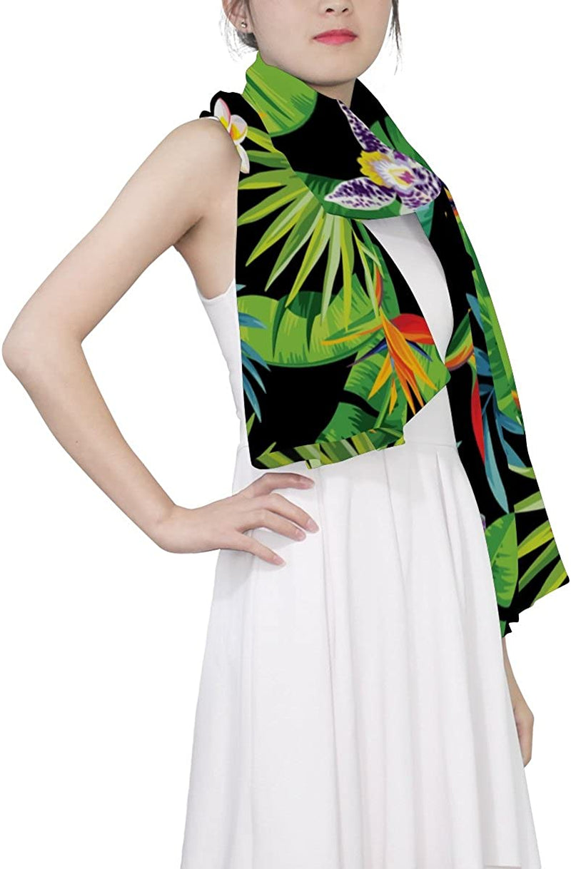 U LIFE Vintage Tropical Plants Pineapple Silk Scarf Scarves for Women Apparel & Accessories > Clothing Accessories > Scarves & Shawls ALAZA   