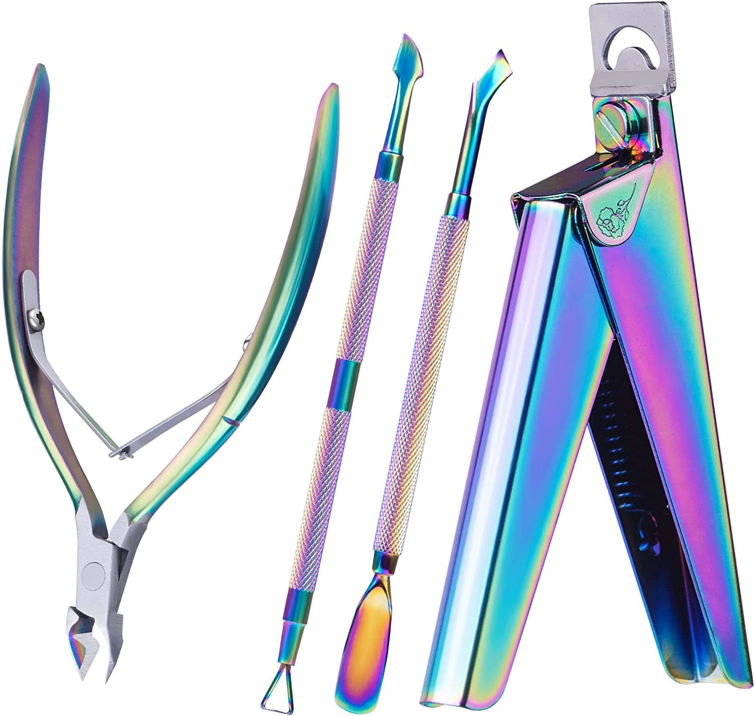 Melodysusie Acrylic Nail Clippers, Professional Nail Clippers Cutters for Acrylic Nails Fake Nail Tips, Adjustable Stainless Nail Trimmer, Manicure Tool for Salon Home Nail Art, Purple Health & Beauty > Personal Care > Cosmetics > Cosmetic Tools > Nail Tools MelodySusie A-4pcs Colorful Set  