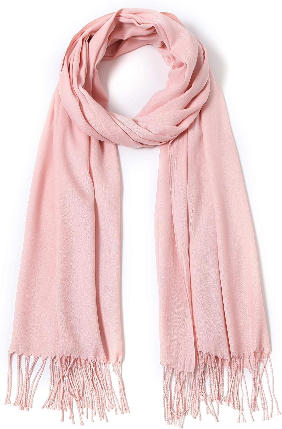 Pashmina Shawls and Wraps Large Scarfs for Women Wedding Party Bridal Long Fashion Solid Shawl Wrap with Fringes Apparel & Accessories > Clothing Accessories > Scarves & Shawls Cindy & Wendy   