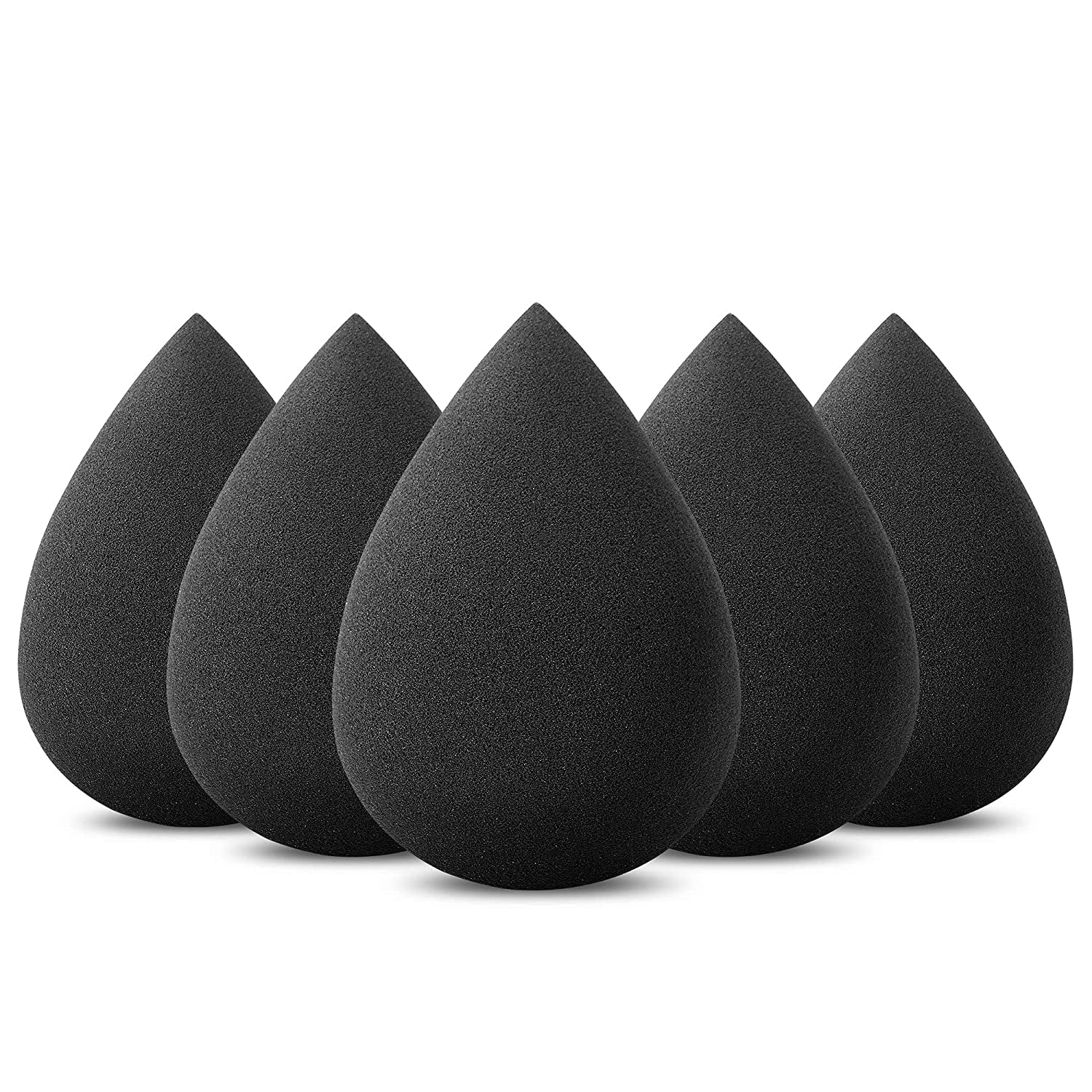Hygea Beauty Makeup Sponge Set of 5 - Non Latex, Soft, Multi-Colored Foundation Blending Sponges for Cream, Powder and Liquid (Teardrop - Multicolor) Health & Beauty > Personal Care > Cosmetics > Cosmetic Tools > Makeup Tools HYGEA BEAUTY Teardrop - Black  