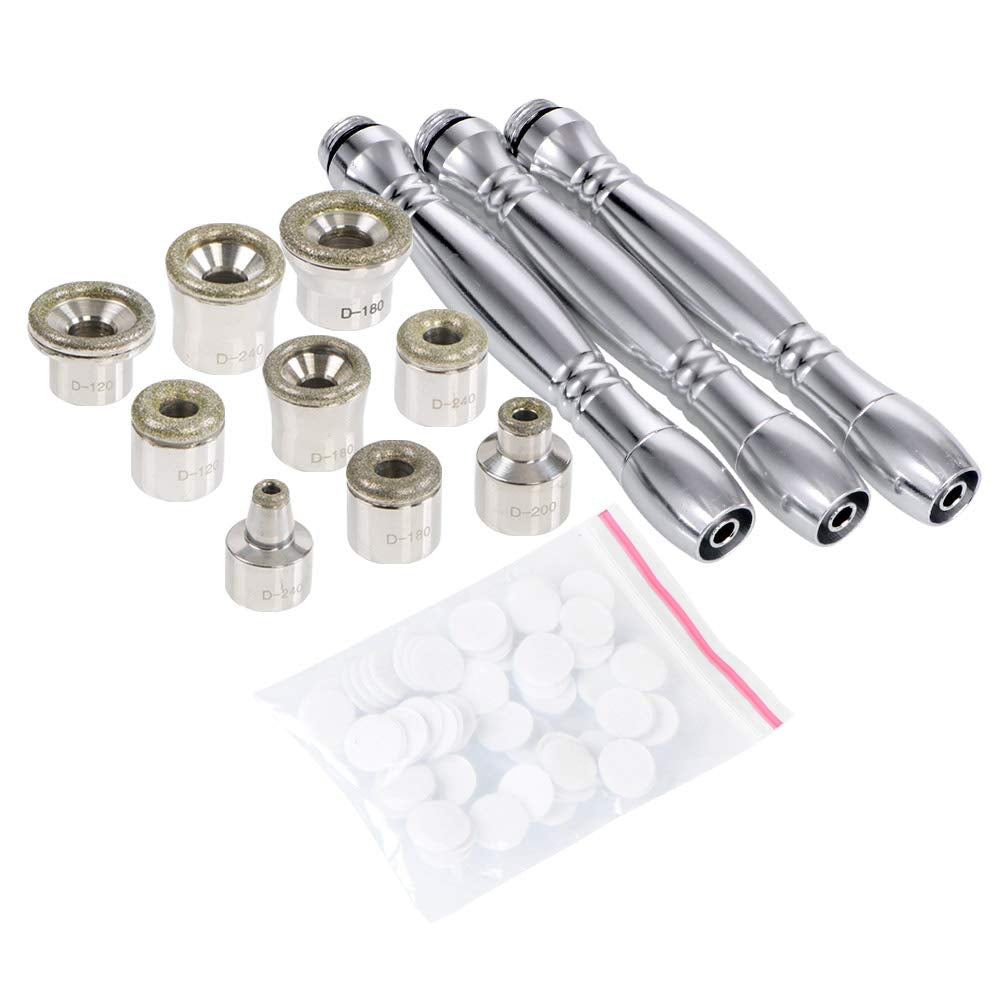 Nmeisi Microdermabrasion Tips and Wands Diamond Dermabrasion Skin Exfoliator Tool-9Pcs Stainless Steel Diamond Derbrasion Replacement Tips, 3Pcs Microdermabrasion Wands, 50Pcs Cotton Filter Health & Beauty > Personal Care > Cosmetics > Cosmetic Tools > Skin Care Tools Nmeisi   