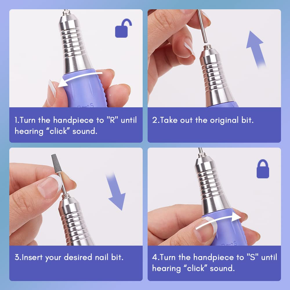 Makartt Nail Drill Electric Nail File JD700 Nail Drills for Acrylic Nails Professional 30000RPM Manicure Tools Nail Stuff Acrylic Nail Drill for Nail Dip Kit Acrylic Powder Poly Nail Gel B-01 Health & Beauty > Personal Care > Cosmetics > Cosmetic Tools > Nail Tools Makartt   
