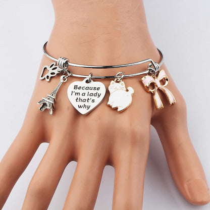BAUNA the Aristocats Inspired Bracelet Marie Cat Comic Movie Cute Jewelry for Friend Apparel & Accessories > Jewelry > Bracelets BAUNA   