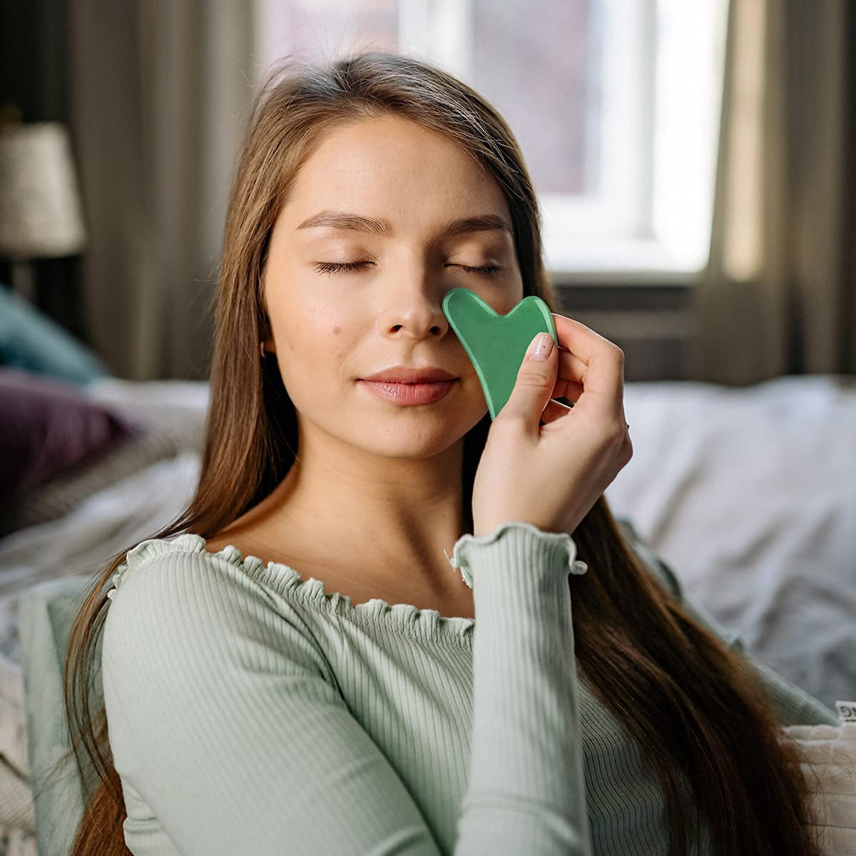 Forno Gua Sha Facial Tool, Face Roller Jade Roller Guasha Tool Stone Facial Roller Face Massager Skin Sculpting Massage Tool Health & Beauty > Personal Care > Cosmetics > Cosmetic Tools > Skin Care Tools Forno   
