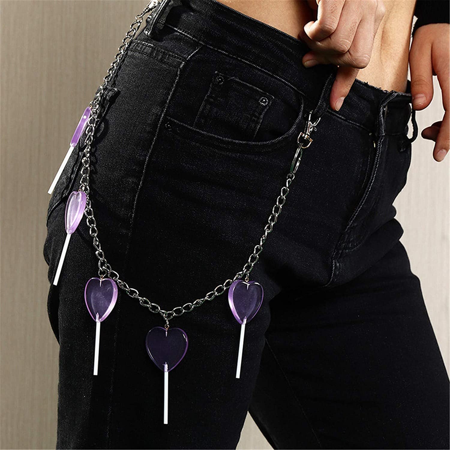 Punk Cute Body Pin Gummy Bear Mushroom Lollipop Dice Colorful Funny Belt Waist Chain Gothic Street Goth Harajuku Trousers Multi Layer Hiphop Hook Trousers Keychain Jewelry Apparel & Accessories > Jewelry > Body Jewelry COLORFUL BLING   