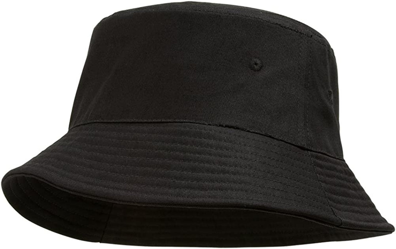 Topheadwear Blank Cotton Bucket Hat Apparel & Accessories > Clothing Accessories > Headwear TOP HEADWEAR Black Small-Medium 