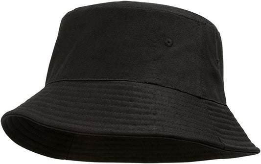 Topheadwear Blank Cotton Bucket Hat Apparel & Accessories > Clothing Accessories > Headwear TOP HEADWEAR Black Small-Medium 