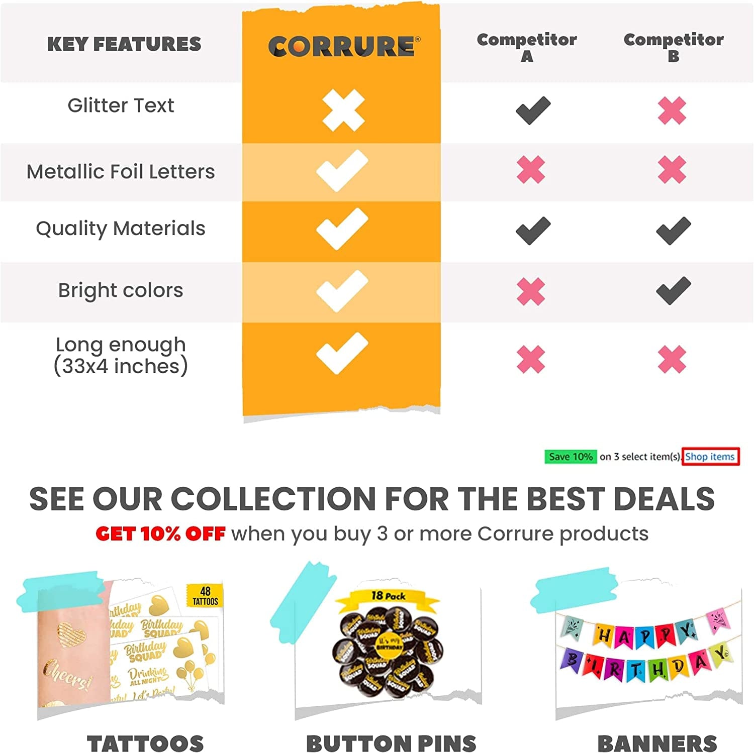 CORRURE 'Birthday Queen' Sash with Gold Foil - Soft Satin Black Sash for Women - Happy Birthday Sash for Girls, Sweet 16, 18Th 21St 25Th 30Th 40Th 50Th or Any Other Bday Party Apparel & Accessories > Clothing Accessories > Sashes CORRURE   
