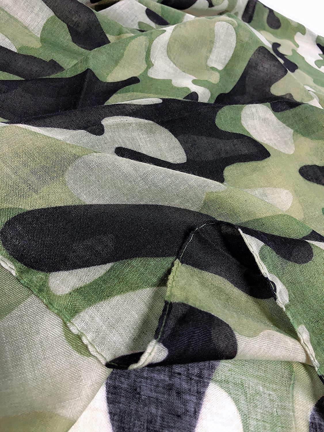 GERINLY Scarves - Lightweight Summer Travel Scarf Camouflage Print Shawl Wrap Apparel & Accessories > Clothing Accessories > Scarves & Shawls GERINLY   