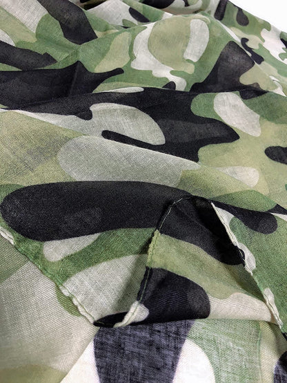 GERINLY Scarves - Lightweight Summer Travel Scarf Camouflage Print Shawl Wrap Apparel & Accessories > Clothing Accessories > Scarves & Shawls GERINLY   