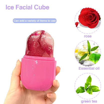 Ice Roller for Face and Eye, Silicone Ice Mold for Face,Facial Ice Roller Skin Care Tool for Eye Puffiness Relief & Remove Fine Lines & Reduce Acne Beauty Gift for Women (Pink) Health & Beauty > Personal Care > Cosmetics > Cosmetic Tools > Skin Care Tools Aethland   