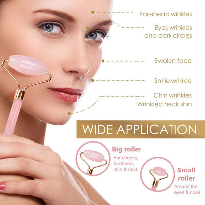 Rose Quartz Jade Roller and Gua Sha Tools Set, Mjartoria Face Roller Skin Care, Facial Roller Beauty Massager, Jade Roller for Face, Eyes, Neck, Relieve Wrinkles Fine Lines Health & Beauty > Personal Care > Cosmetics > Cosmetic Tools > Skin Care Tools MJartoria   