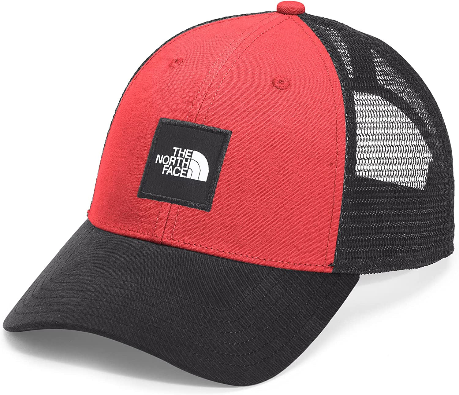 THE NORTH FACE TNF™ Box Logo Trucker Apparel & Accessories > Clothing Accessories > Hats THE NORTH FACE Tnf Black/Horizon Red One Size 