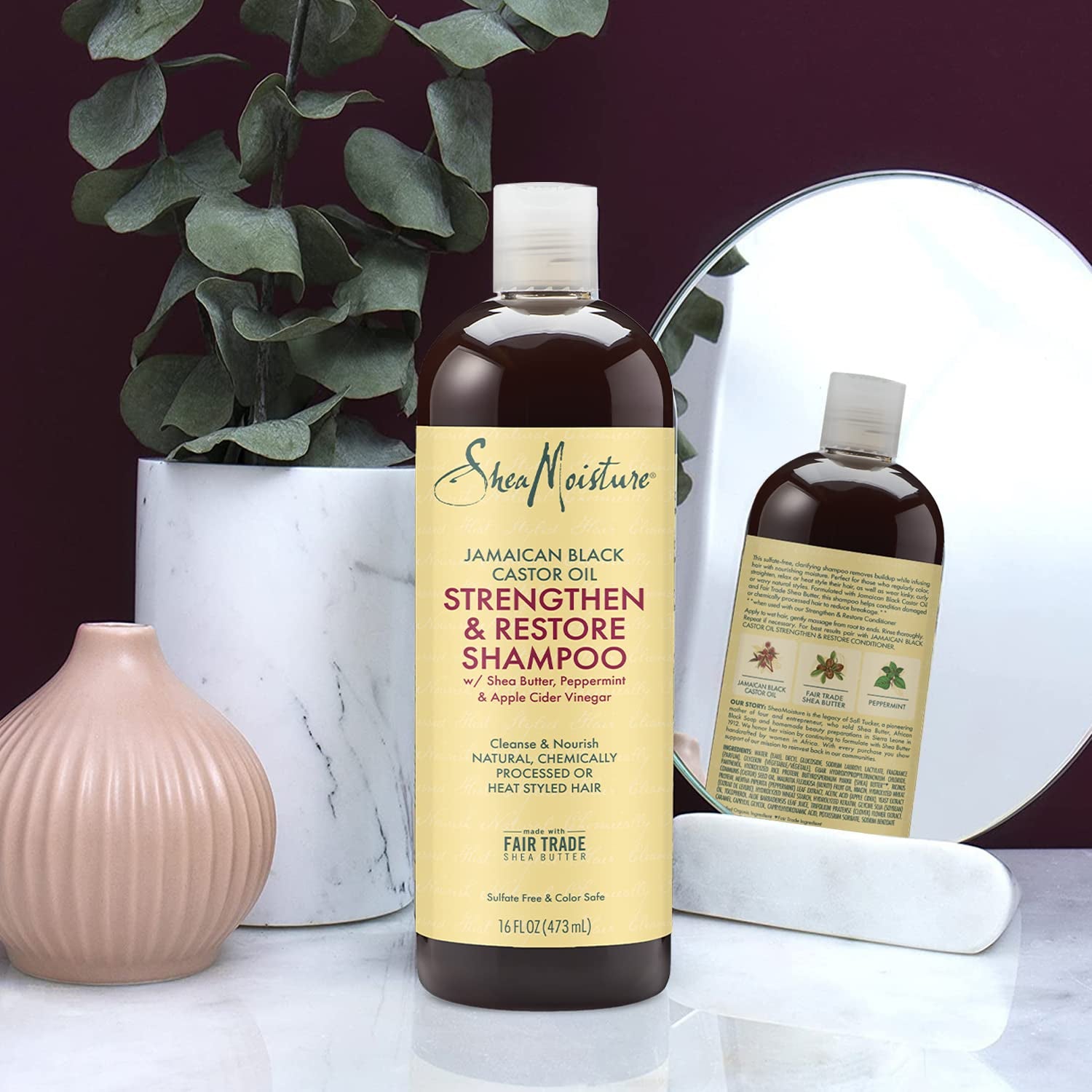 Shea Moisture Curly Hair Product Bundle Shampoo 16 Fl Oz, Conditioner 13 Fl Oz, Leave in Conditioner 16 Oz, Jamaican Black Castor Oil for Healthy Hair Growth, Strengthen & Restore, Sulfate Free Health & Beauty > Personal Care > Hair Care SHEA MOISTURE   