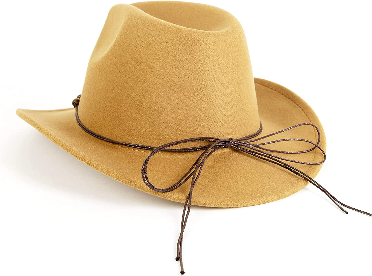 Gossifan Womens Classic Western Cowgirl Cowboy Wide Brim Hats with Belt - Aa-Camel Apparel & Accessories > Clothing Accessories > Hats Gossifan   