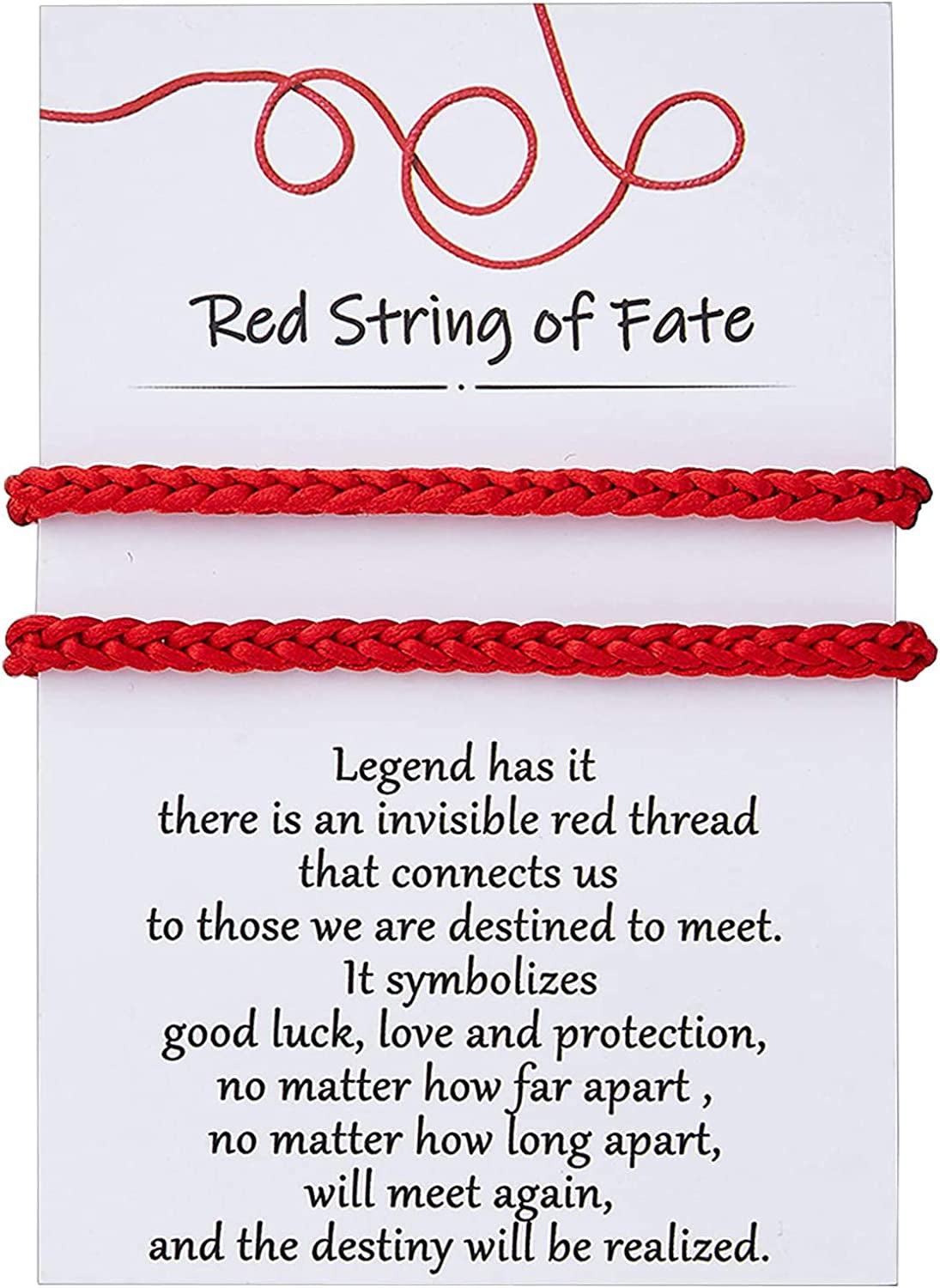 DESIMTION Red String of Fate Good Luck Protection Couples Bracelets for Boyfriend and Girlfriend Him and Her Long Distance Relationships Gifts Apparel & Accessories > Jewelry > Bracelets DESIMTION   