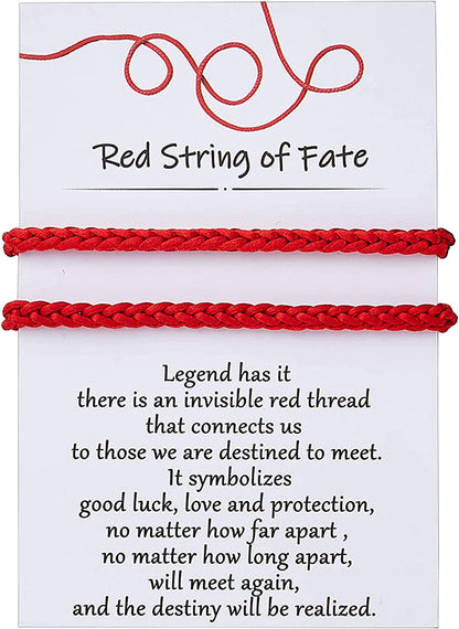 DESIMTION Red String of Fate Good Luck Protection Couples Bracelets for Boyfriend and Girlfriend Him and Her Long Distance Relationships Gifts Apparel & Accessories > Jewelry > Bracelets DESIMTION   