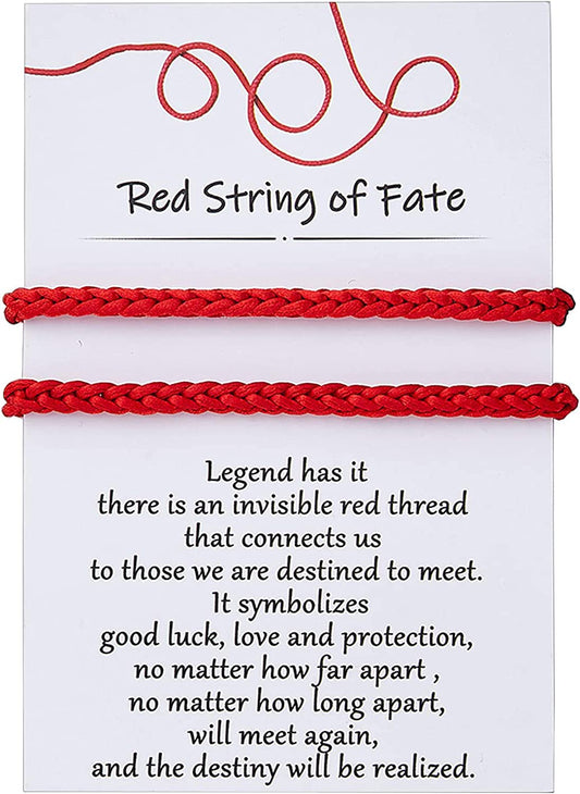 DESIMTION Red String of Fate Good Luck Protection Couples Bracelets for Boyfriend and Girlfriend Him and Her Long Distance Relationships Gifts Apparel & Accessories > Jewelry > Bracelets DESIMTION   