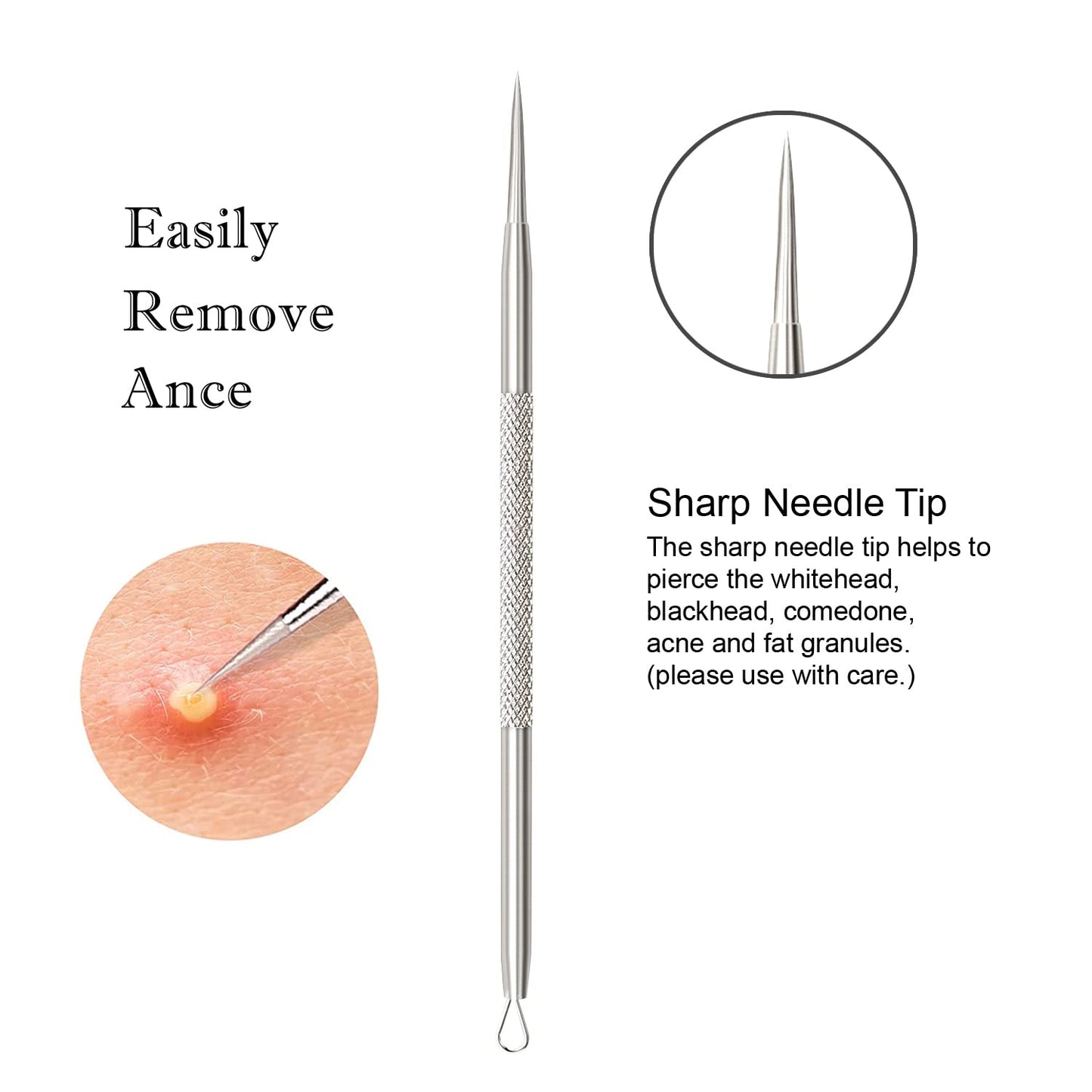 Hotlife Blackhead Removal Tool Pimple Extractor Kit, Professional Stainless Steel Titanium Lancet Needle, Curved Tweezer, Comedone Extractor Splinter Cysts Zit Popper Acne Remover, 5 Pack Health & Beauty > Personal Care > Cosmetics > Cosmetic Tools > Skin Care Tools HOTLIFE   