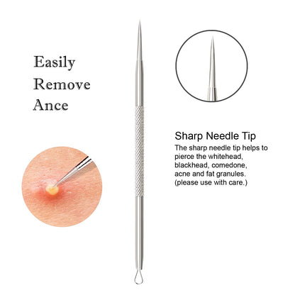 Hotlife Blackhead Removal Tool Pimple Extractor Kit, Professional Stainless Steel Titanium Lancet Needle, Curved Tweezer, Comedone Extractor Splinter Cysts Zit Popper Acne Remover, 5 Pack Health & Beauty > Personal Care > Cosmetics > Cosmetic Tools > Skin Care Tools HOTLIFE   