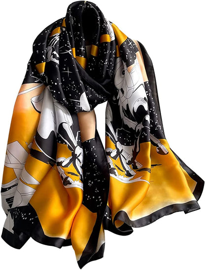 NUWEERIR Womens 100% Large Mulberry Silk Scarf Long Satin Scarf Fashion Designer Scarf Lightweight Wraps Apparel & Accessories > Clothing Accessories > Scarves & Shawls NUWEERIR 79  