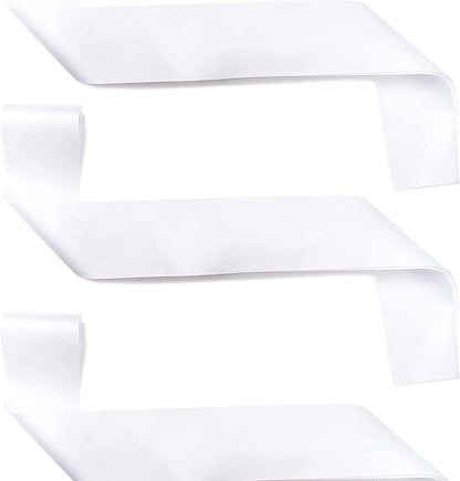 Sparkle and Bash Blank Customizable Satin Sash (8 Pack), White Apparel & Accessories > Clothing Accessories > Sashes Sparkle and Bash   