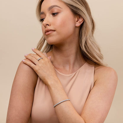PAVOI 14K Gold Plated 3Mm Cubic Zirconia Classic Tennis Bracelet | Gold Bracelets for Women | Size 6.5-7.5 Inch Apparel & Accessories > Jewelry > Bracelets PAVOI   