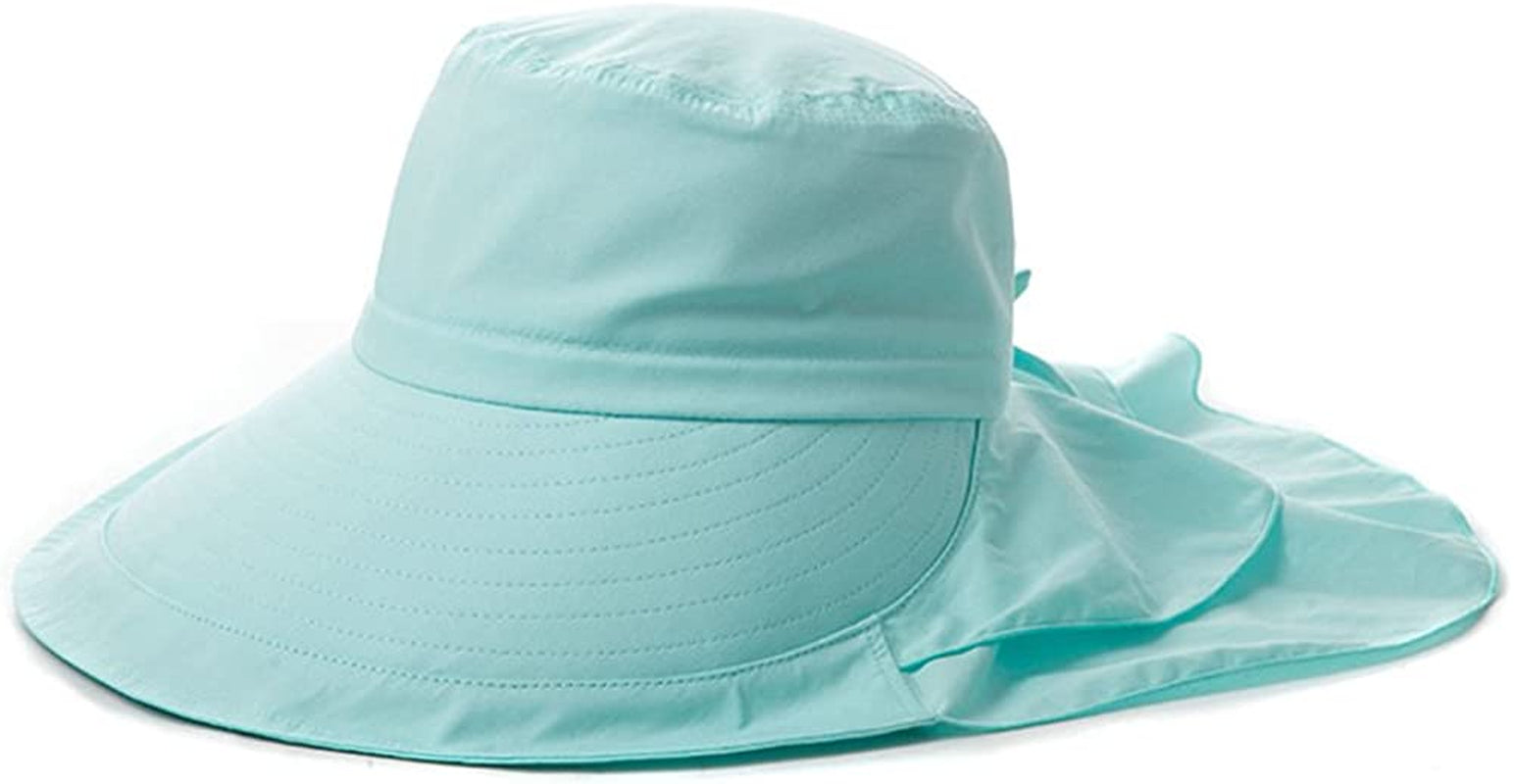 Siggi Summer Pony Tail Flap Cap UPF 50+ Cotton Sun Hat with Ponytail Hole Neck Cover Cord for Women 55-61Cm Apparel & Accessories > Clothing Accessories > Hats Comhats 69085_green Medium 
