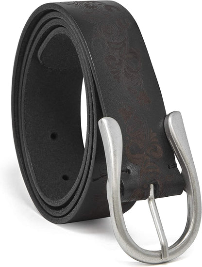 Timberland Women'S Casual Leather Belt for Jeans Apparel & Accessories > Clothing Accessories > Belts Timberland Black (Etched) Medium (30-34) 