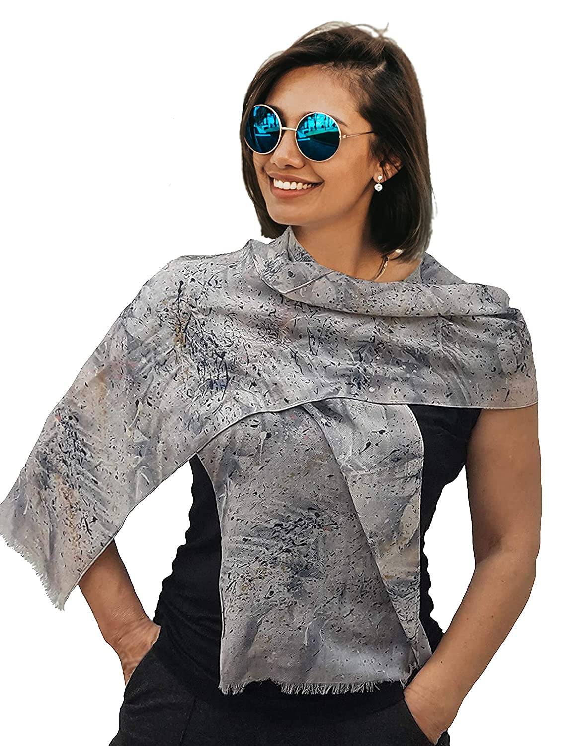 Lightweight Cashmere Scarf, Luxury Women Shawl, Natural Fabric, Modern Fashion Elegant Lady'S Accessory, Original Gift Ideas, Birthday Gifts for Lady Apparel & Accessories > Clothing Accessories > Scarves & Shawls Generic   