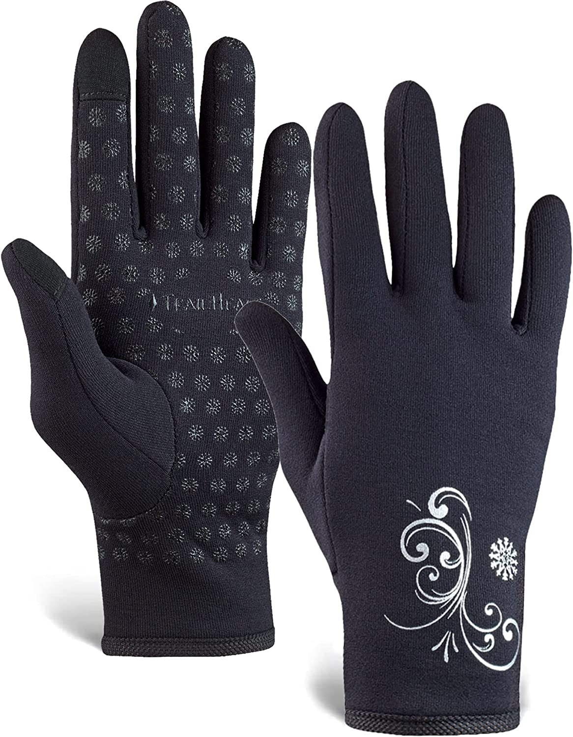 Trailheads Women’S Running Gloves | Touchscreen Gloves | Power Stretch Winter Running Accessories Apparel & Accessories > Clothing Accessories > Gloves & Mittens TrailHeads black Small 