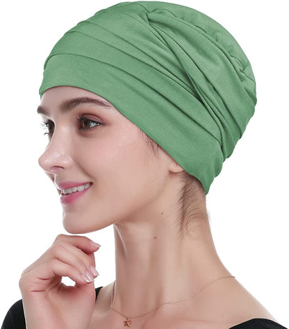 Bamboo Chemo Headwear Head Wraps for Cancer Patients – Warm, Super Comfy Apparel & Accessories > Clothing Accessories > Headwear KYLIE MAX Pink  