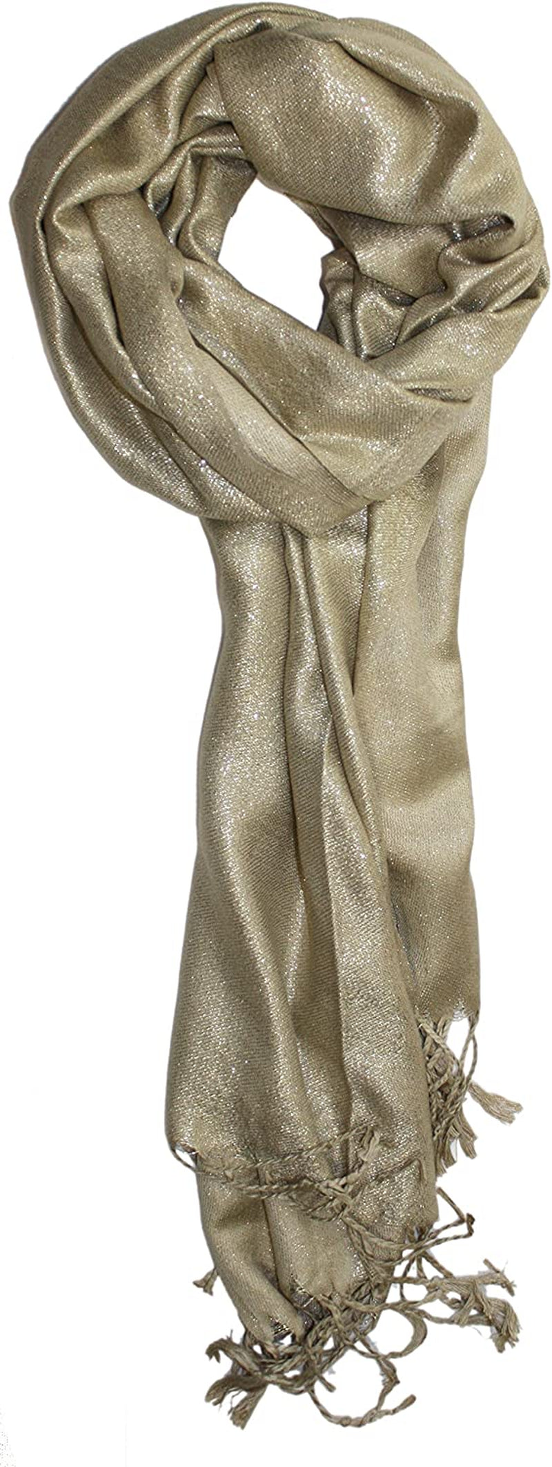 Ted & Jack - Dreams of Stardom Sparkling Metallic Pashmina Scarf Apparel & Accessories > Clothing Accessories > Scarves & Shawls Ted and Jack Gold  