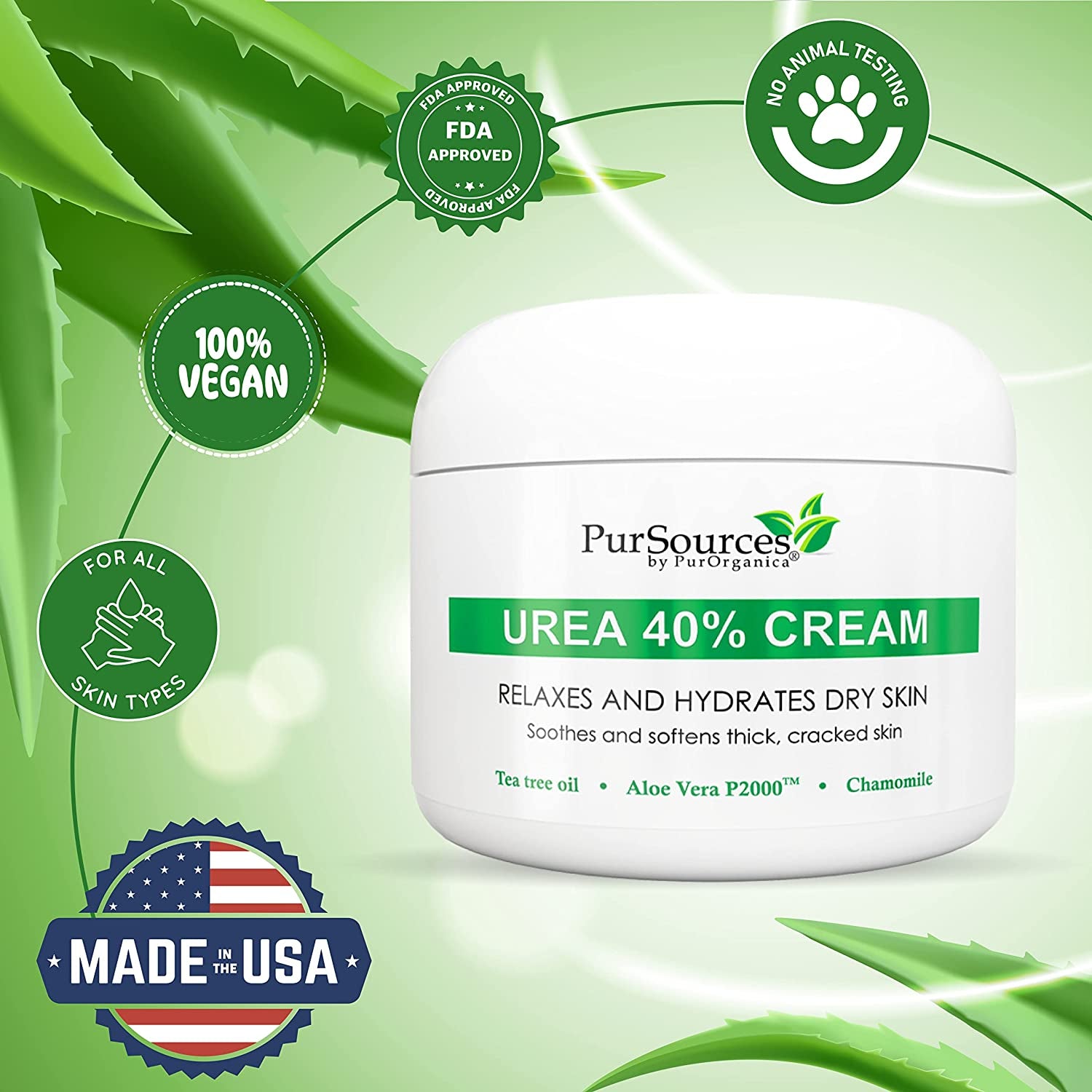 Purorganica Urea 40% Foot Cream - No Pumice Stone - Callus Remover - Moisturizes & Rehydrates Thick, Cracked, Rough, Dead & Dry Skin - for Feet, Elbows and Hands - Made in USA Health & Beauty > Personal Care > Foot Care PurOrganica   