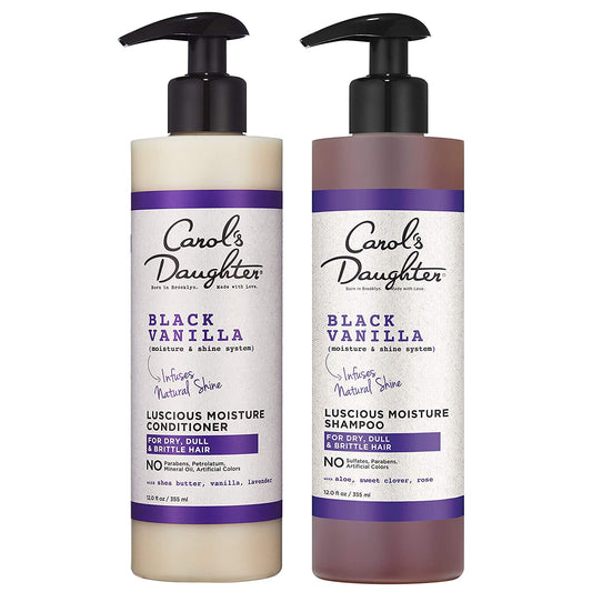 Carol’S Daughter Black Vanilla Curly Hair Sulfate Free Shampoo and Conditioner Set for Dry, Damaged Natural Hair, Moisturizing and Hydrating Hair Care Bundle - Made with Shea Butter, Aloe and Rosemary Health & Beauty > Personal Care > Hair Care Carol's Daughter   