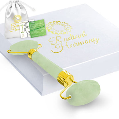 Radiant Harmony Gua Sha - Rose Quartz Gua Sha Facial Tools as Face Massager - Guasha Tool for Face Skin Care Tools - Easy to Use - Arrives in a Luxury Box & Bag with Guide - Gifts for Women Health & Beauty > Personal Care > Cosmetics > Cosmetic Tools > Skin Care Tools RADIANT HARMONY Light Jade Roller  