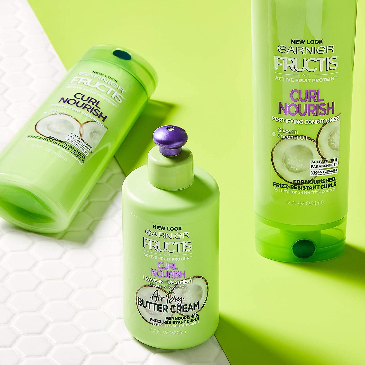 Garnier Hair Care Fructis Triple Nutrition Curl Nourish Conditioner, 12 Flu Health & Beauty > Personal Care > Hair Care Garnier   