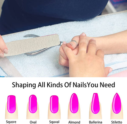Lofuanna Nail File 15 PCS Professional Double Sided Acrylic Nail File,Washable Nail File Manicure Tools for Poly Nail Extension Gel and Acrylic Nails Tools Suit for Home Salon (100/180 Grit) Health & Beauty > Personal Care > Cosmetics > Cosmetic Tools > Nail Tools lofuanna   