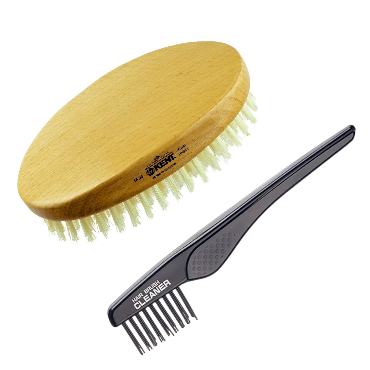 Kent MG3 Finest Men'S Hair Brush & Beard Brush for Skin Care - 100% Natural White Boar Bristle Brush for Mens Grooming, Scalp Brush, 360 Wave, and Beard Straightener for Men'S Hair Care Health & Beauty > Personal Care > Hair Care KENT MG3 + Hairbrush Cleaner  