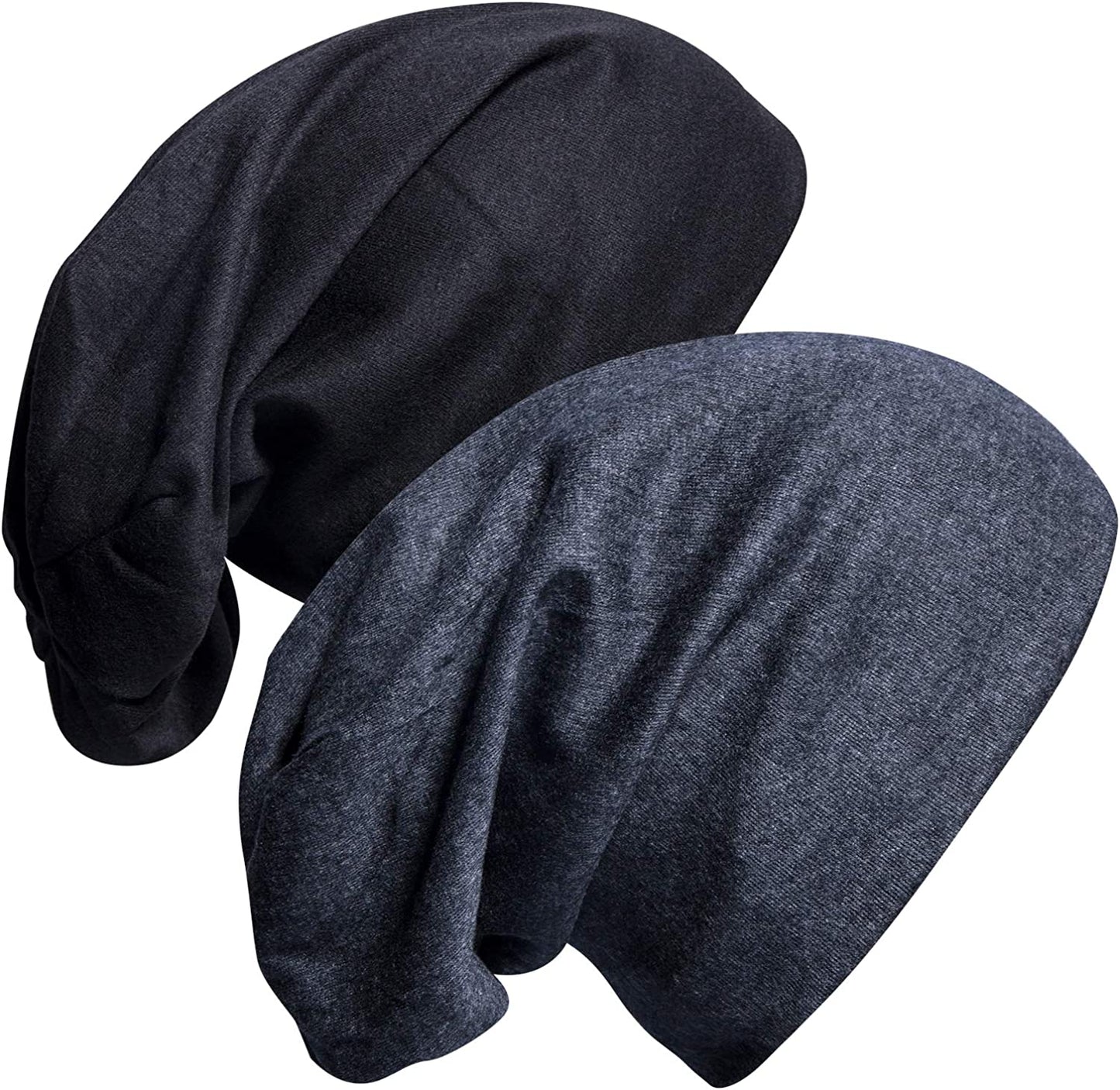 Senker Fashion 2 Pack Cotton Slouchy Beanie Hats, Chemo Headwear Caps for Women and Men Apparel & Accessories > Clothing Accessories > Headwear Senker Fashion   