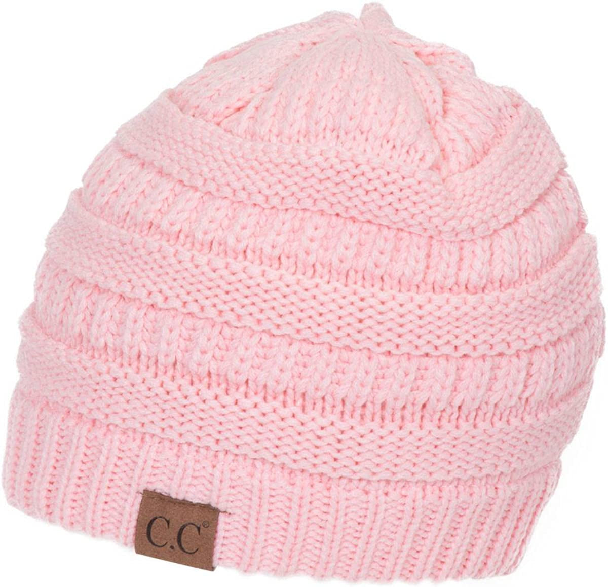 C.C Women'S Beanie Apparel & Accessories > Clothing Accessories > Hats C.C Pale Pink One Size 